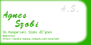 agnes szobi business card